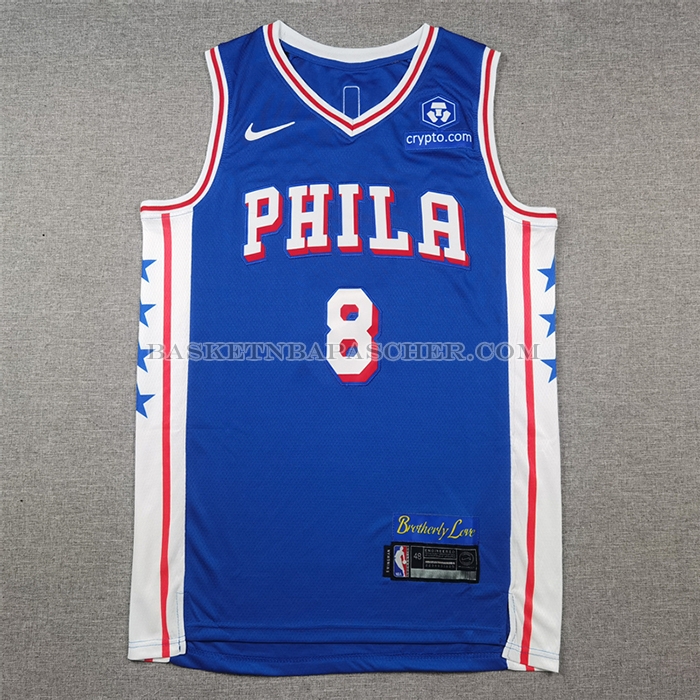Maillot Philadelphia 76ers Paul George NO 8 Icon 2024-25 Bleu